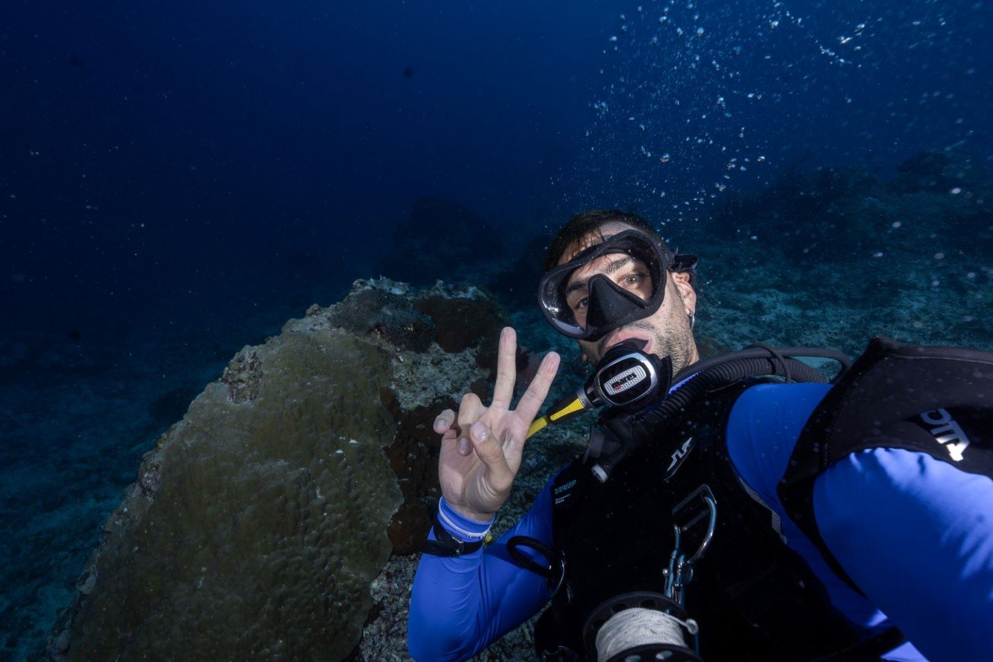 Mike diving selfie Gili islands