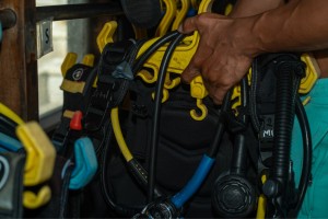 Aqualung scuba equipment - diving